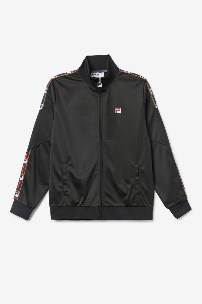 Fila Jacket Carson Track Mens Black - India VYH-367901